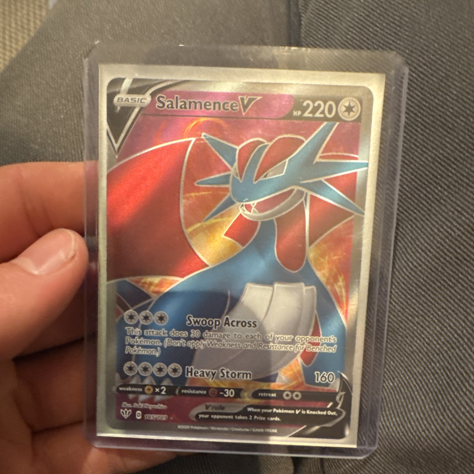 Salamence V Full Art 185/189 Darkness Ablaze Pokemon TCG - Nm - 223