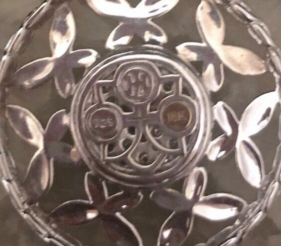 JOHN HARDY Kawung 925,18K Diamante Colgante Potenciador 0.35 ctw Grande ¡COMO NUEVO! Foto 4 de 4