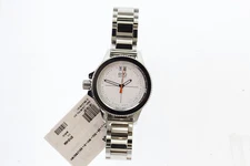 ESQ Movado Fusion 07101404 Stainless Steel White Dial Date Watch Left Handed