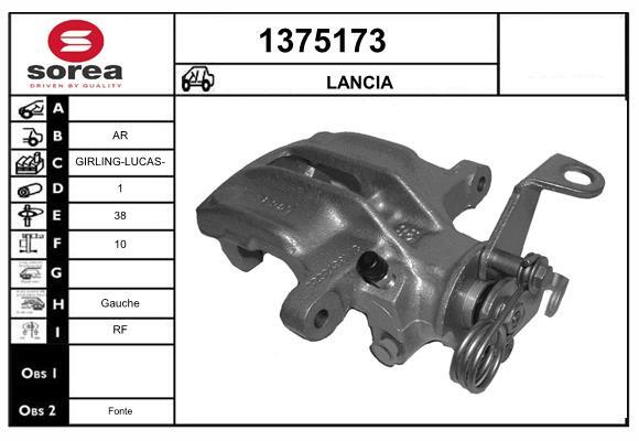 Étrier de frein SNRA 1375173 en fonte renforcée pour Lancia Kappa Coupé