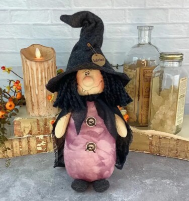 Honey & Me Halloween Sabrina the Groovy Witch Doll Primitive Fall Decor