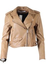 Iro Leather Biker Jacket Fr 42 Uk 14