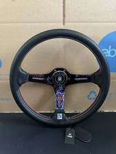 350mm Deep Dish Steering Wheel - Fit 6 Hole Hub Like Nardi Nrg Grip