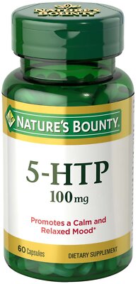 Nature's Bounty 5 HTP Capsules 60 Count Mood Support Serotonin Production