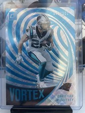 Christian McCaffery 2022 Donruss Cosmic Vortex VTX-10 72/100 Panthers/49ers 🔥