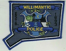 Willimantic Police Shoulder Embroidered Patch -new