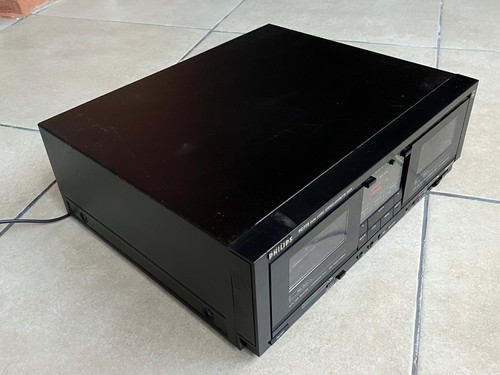 Vintage PHILIPS FC772 double stereo cassette deck, 1988 - Imagen 7 de 12