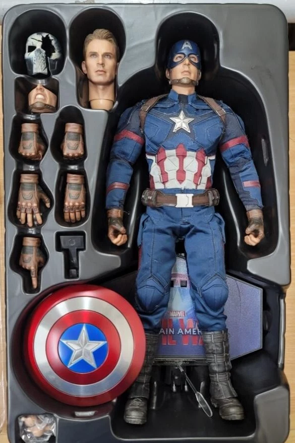 Hot Toys Película Obra Maestra Capitán América Civil War Battling Ver. USADO ... - Imagen 4 de 4