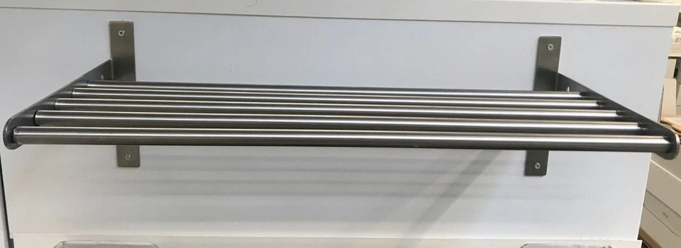 GRUNDTAL Kitchen Home Wall Shelf Rack Holder, Stainless Steel, Multi Use 60cm - Image 2 of 4