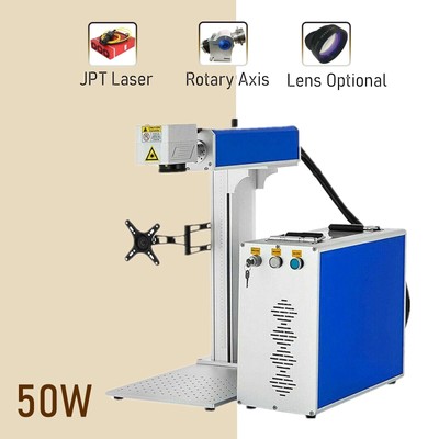Fiber Laser Engraver 50W Laser Etching Machine JPT Source 200x200mm with Rotary