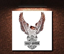 Harley Davidson Eagle Stencil Template Reusable Mylar Stencil for Paint #13
