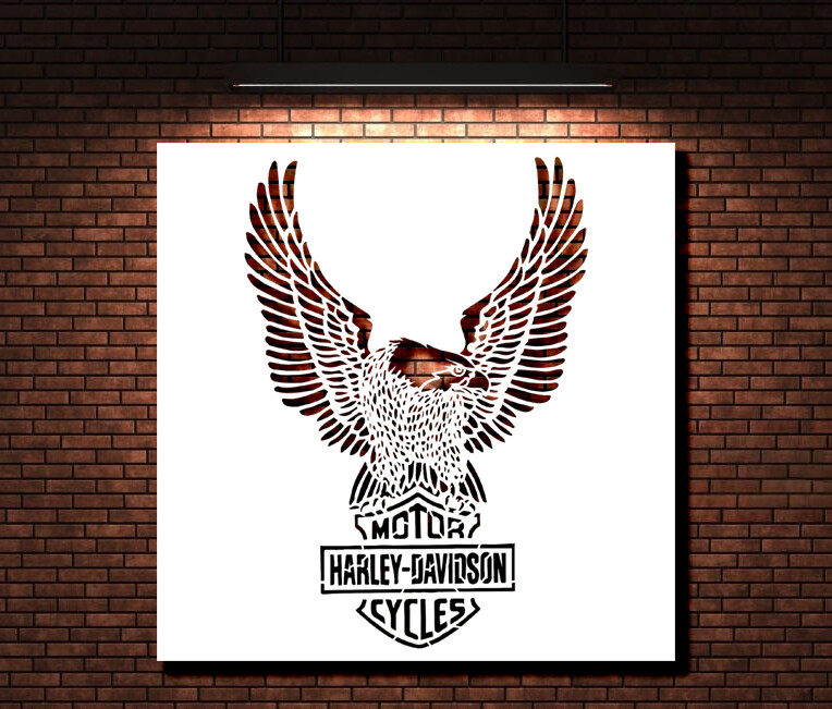 Harley Davidson Eagle Stencil Template Reusable Mylar Stencil for Paint #13