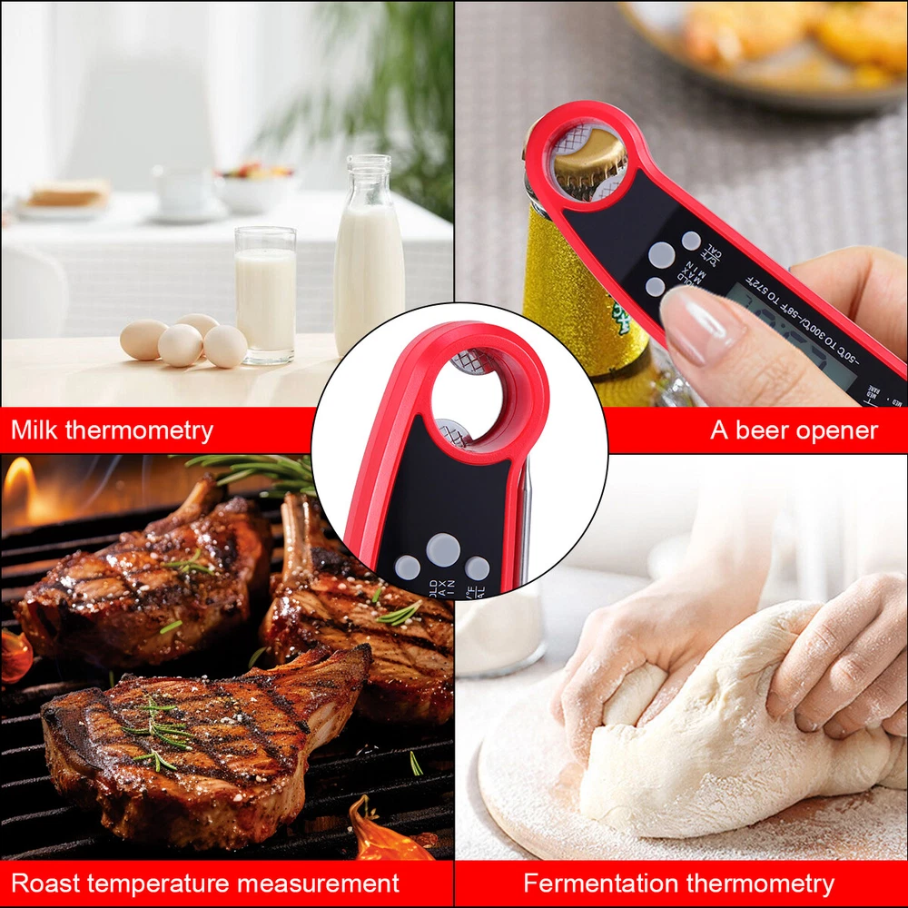 Meat Thermometer Instant Read Digital LCD Kitchen Grill Cooking BBQ Baking Food
