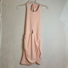 Lucy in the Sky Pink Blush Halter Backless Dress Size Small Homecoming Dance