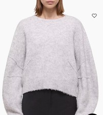 Helmut Lang Apex Crewneck Brushed Sweater Grey 395 Size Small
