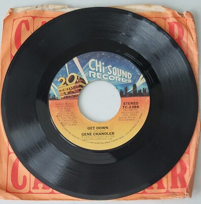 Gene Chandler....''Get Down & I'm The Travelling Kind'' 45 RPM 7'' Vinyl Record 