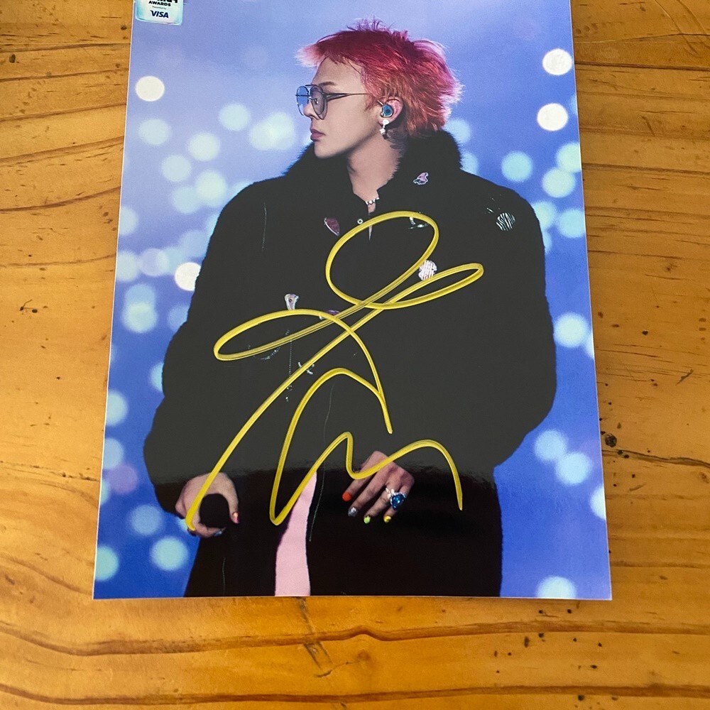 Bigbang G-Dragon Autographed Signed Photo K-POP Collection 5*7