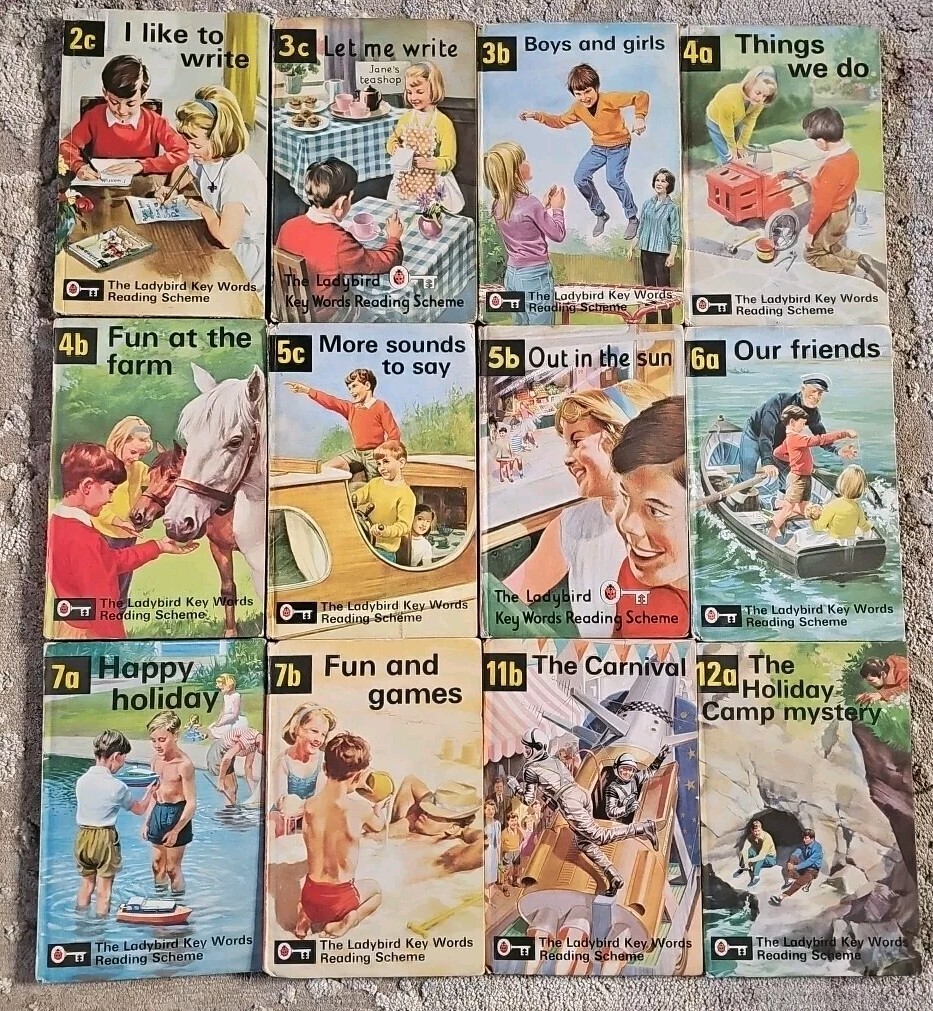 12 Ladybird Key Words Reading Scheme Good Condition VINTAGE