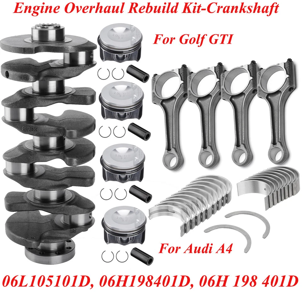 Engine Overhaul Rebuild Kit Crankshaft For 2.0 TSI Audi A3 A4 A5 A6 A7 Q3 TT TTS - Image 4 of 4