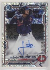 2021 Bowman Chrome Prospect Speckle Refractor /299 Gilberto Celestino Auto nd3