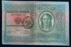 Romania, "Timbru Special", Overprint Stamp, on A/U Austrian 100 Kronen Note 1912