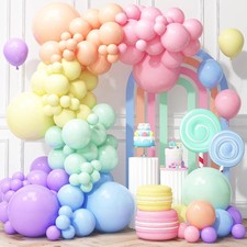 Pastel Rainbow Balloons Arch Garland Kit for Pastel Party Decor  Assorted Color