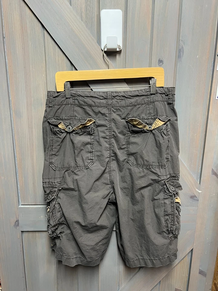 Pantalones Cortos Unionbay Comfort Workwear Utility Y2K Patinador Algodón Carga Marrón Talla 34 Foto 2 de 4