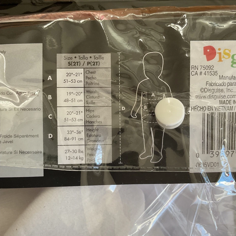 Nightmare Before Christmas Zero 经典服装 学步儿童 2T — 第 3/4 张图片