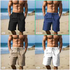 Men Casual Lightweight Shorts Basketball Sports Gym Fitness Cargo Pants Workout