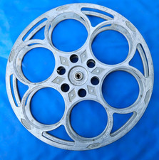 Vintage Goldberg Bros 15" 35mm Cast Aluminum Movie Film 6 Hole Reel