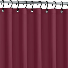 No Smell Shower Curtain Liner 72x72 Burgundy - PEVA Plastic Shower Curtain for B