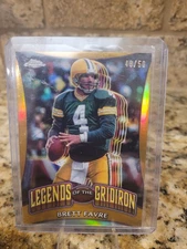 2024 Topps Chrome -Legends of the Gridiron Brett Favre #LOG-6 Gold Refractor /50