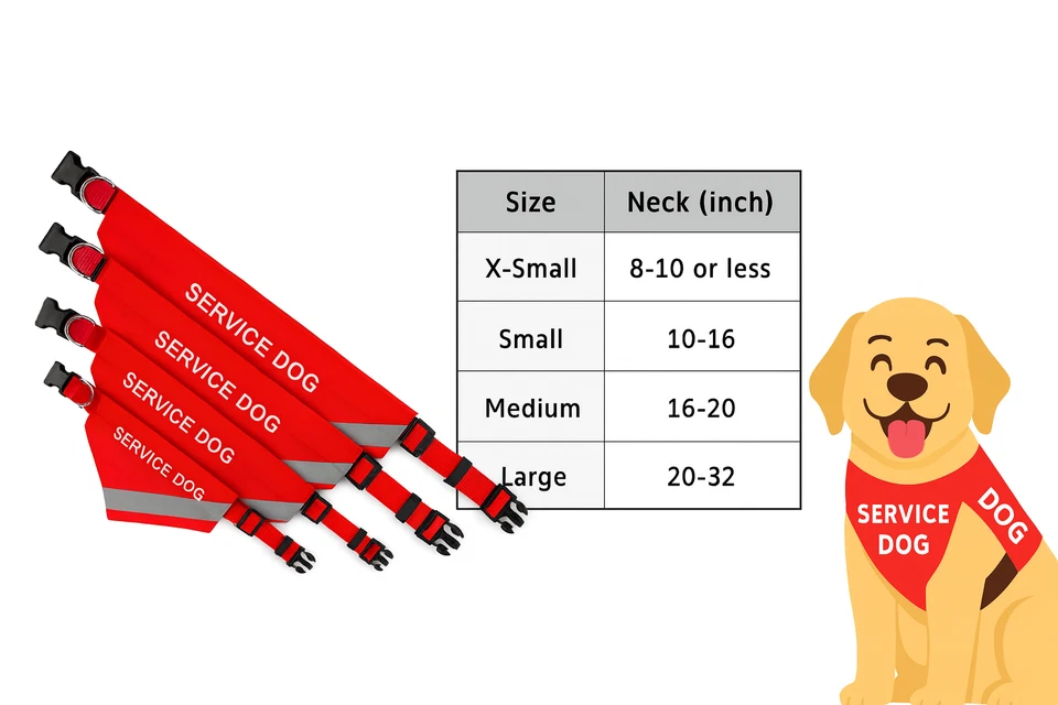 Bandana de servicio para perros y apoyo emocional Foto 3 de 3