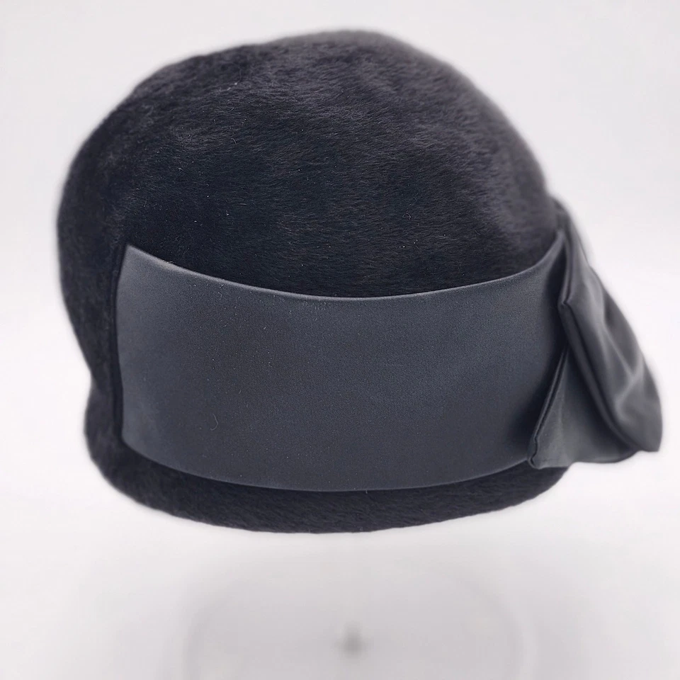 Chapéu de Pele Vintage Chapeau por Mia Bad-Vilbel Preto Mystere D0001 - Imagem 3 de 4