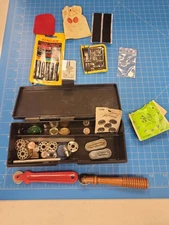 Herbrand Sewing Kit Vintage Notions Buttons Needles Thread Snaps Sewing Tools