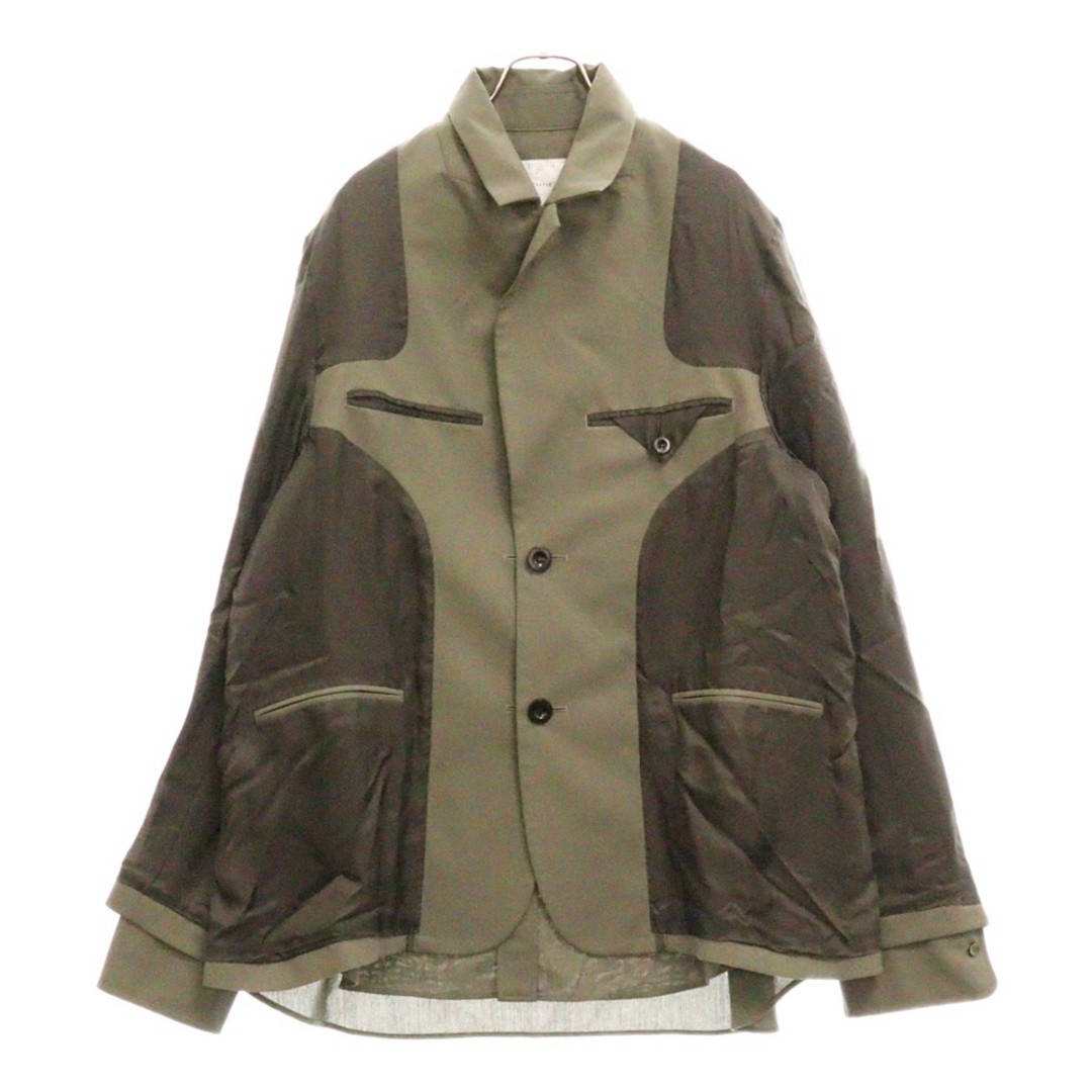 Sacai Sakai 21AW SUITING JACKET docking suit khaki 21-02550M Sacai Sakai 21AW SUITING JACKET docking suit khaki 21-02550M