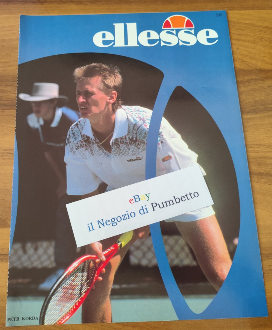 Advertising ITALIA Pubblicità TENNIS : PETR KORDA per ELLESSE ( 1992 ) Tipo 1