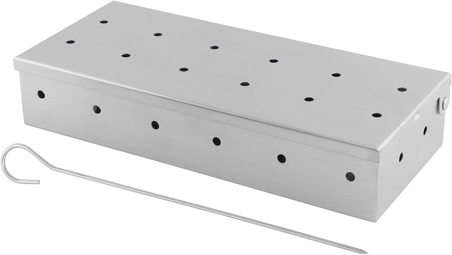 Smoker Box with BBQ Skewer for Gas Grill or Charcoal Grill, 