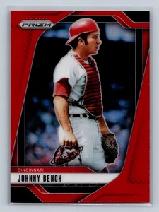 Johnny Bench 2025 Panini Prizm Red Prizm /299 #17 Reds