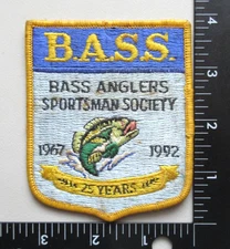 ⭐Vintage B.A.S.S. Bass Anglers Sportsman Society 25 Years Fishing Patch