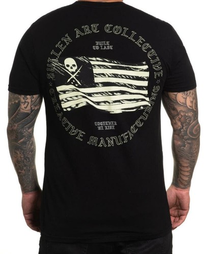 Sullen Banner Flag American Pride Tattoo Inked Art Distressed Shirt Small D30 - Picture 6 of 6