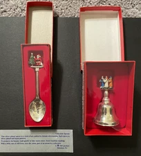 TKI Christmas Spoon Silver Plated and 3 Wisemen Bell— New In Package