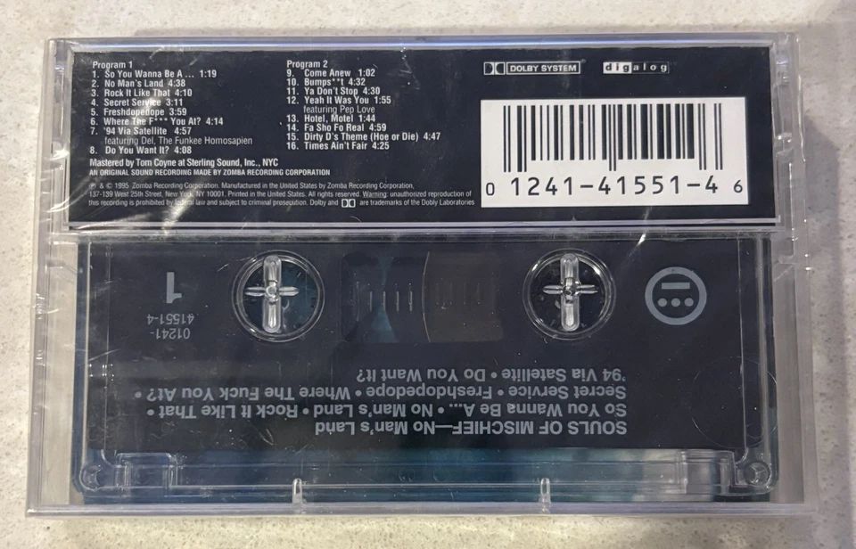 SOULS OF MISCHIEF NO MAN’S LAND-RARE-OOP-NEW SEALED-1995-JIVE- - Image 2 of 4