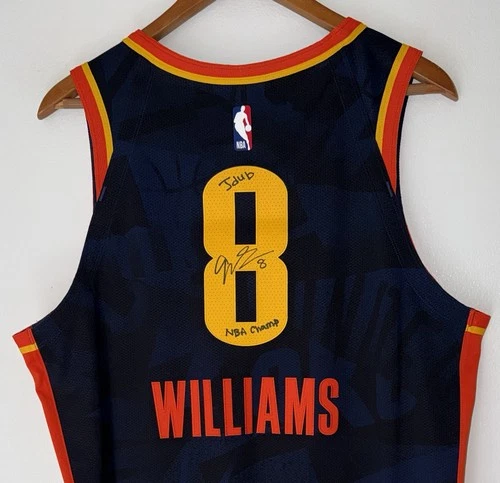 Jalen Williams Thunder Signed "Jdub NBA Champ" Nike ADV Authentic Jersey BAS LOA