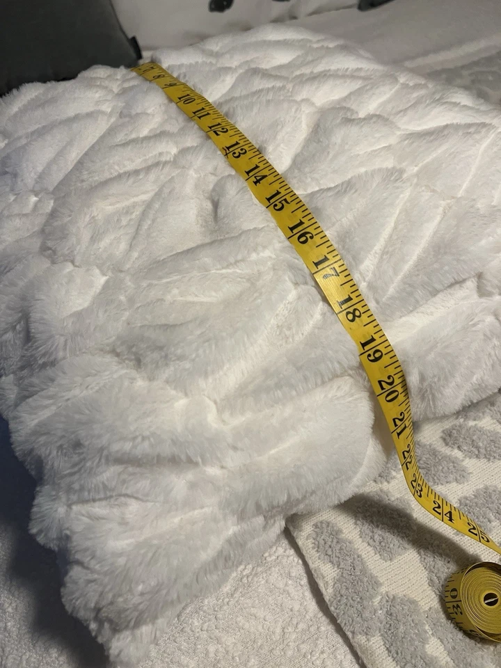 White Faux Fur Koolaburra By Ugg Large Throw Pillows, Set Of 2 - Image 4 of 4