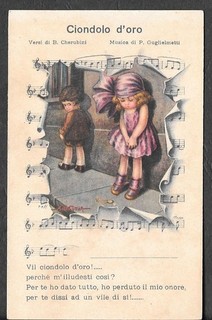 RARA CARTOLINA BAMBINI FIRMATA BERTIGLIA serie 2245