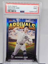 2025 Topps Finest Arrivals #A-10 Jackson Jobe Blue Refractor /99 RC Tigers 