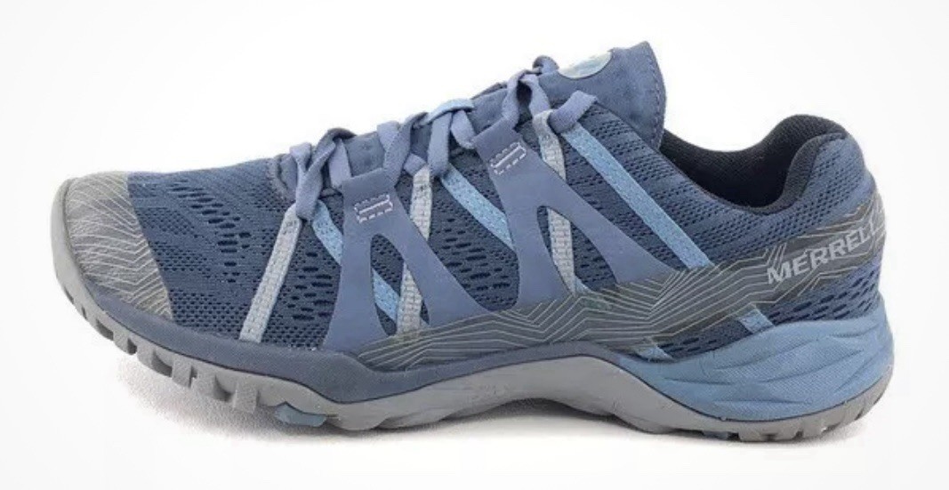Merrell Scarpe da Escursionismo Sneakers Donna 8 Sirene Esagonale Q2 E Mesh Outdoor Trail Blu