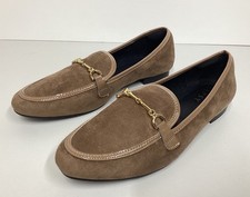 Lipsy London Women's Brown Flat Slip On Faux Suede Loather Shoes Size UK 6 EU 39