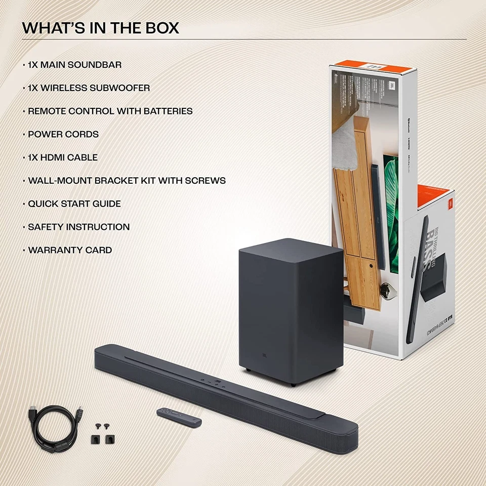 JBL Bar 2.1 Deep Bass (MK2), Soundbar with , Wireless Subwoofer, 300W - Image 4 of 4